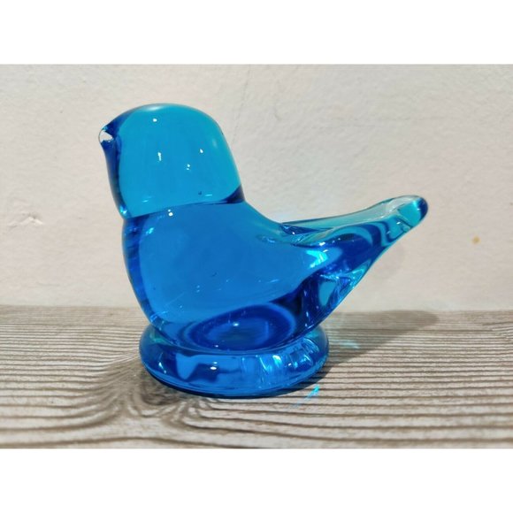 Other - Vintage Art Glass Blue Bird Of Happiness Figurine